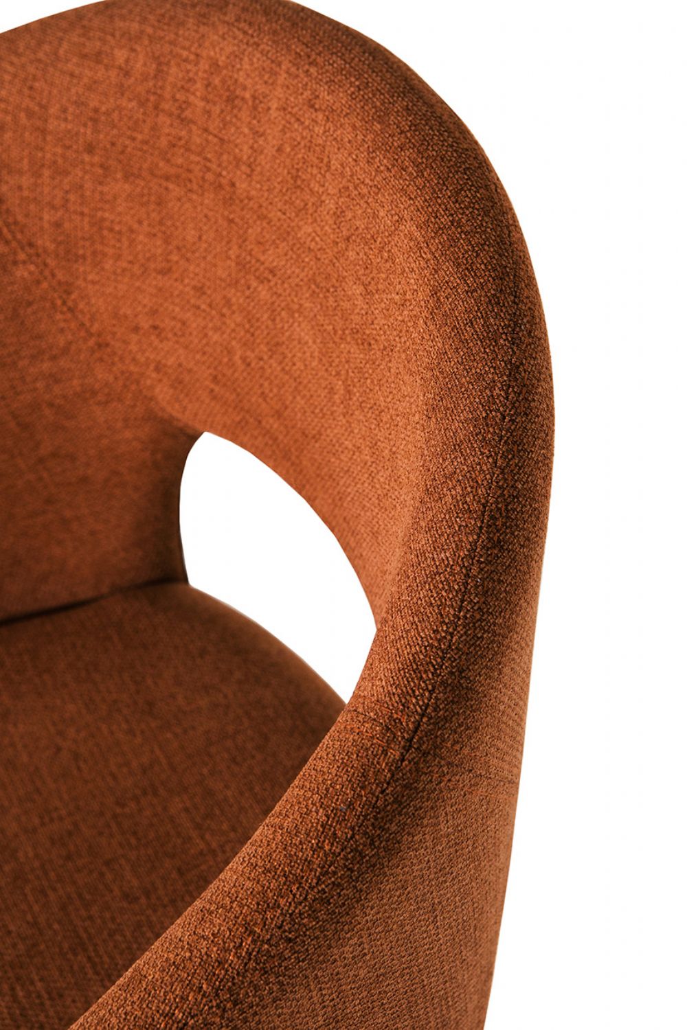 Rust Orange Fabric Dining Chair