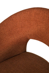 Rust Orange Fabric Dining Chair