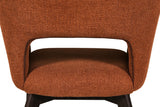 Rust Orange Fabric Dining Chair