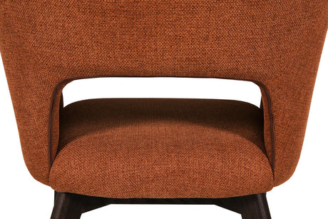 Rust Orange Fabric Dining Chair