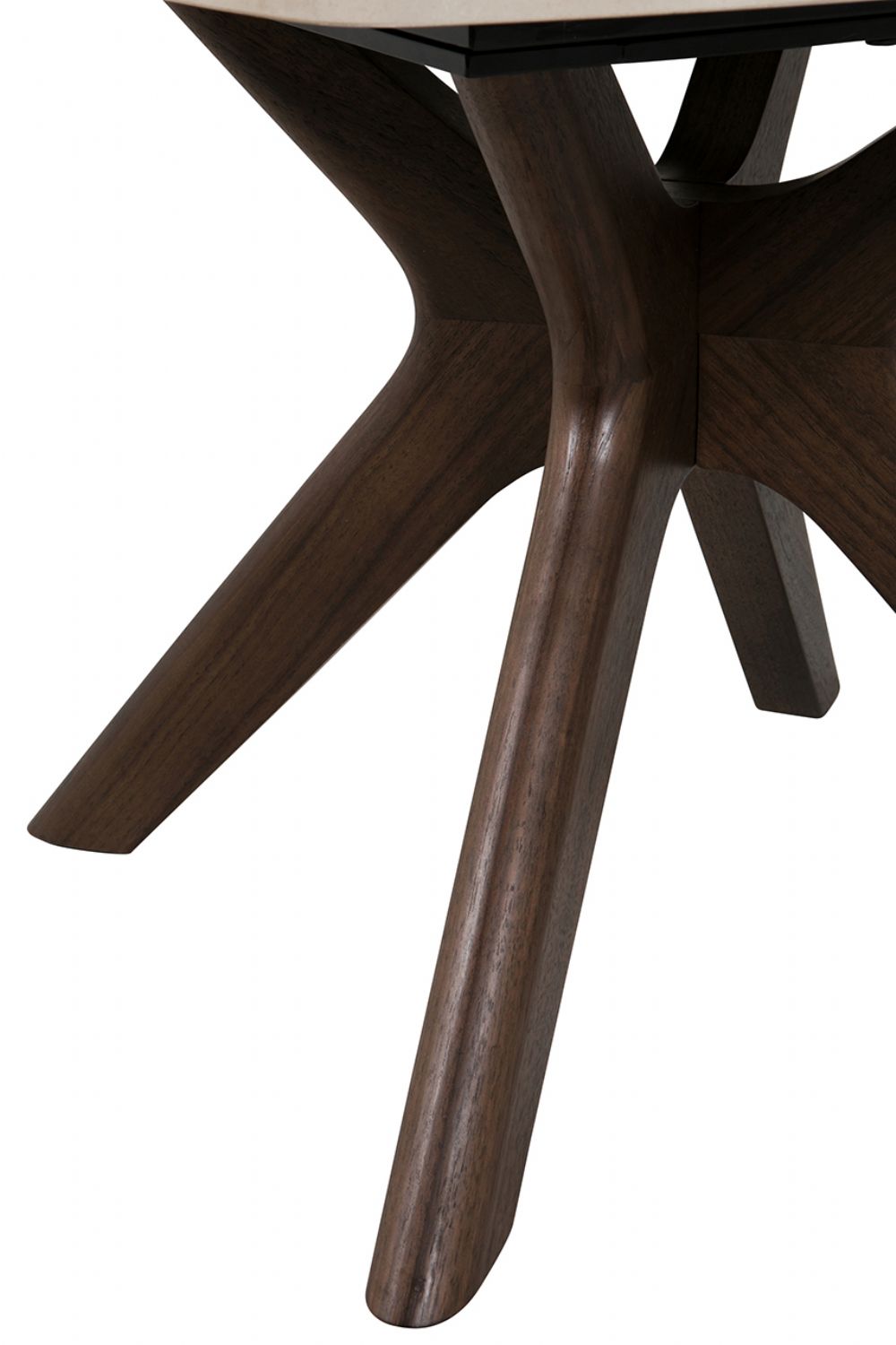 Walnut Square Lamp Table Ceramic Effect Top