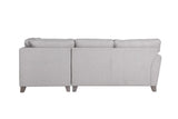 Light Grey Linen Fabric Upholstered Right Hand Facing Corner Sofa