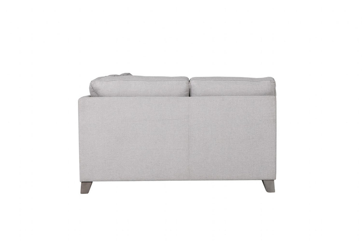 Light Grey Linen Fabric Upholstered Left Hand Facing Corner Sofa