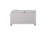 Light Grey Linen Fabric Upholstered Left Hand Facing Corner Sofa