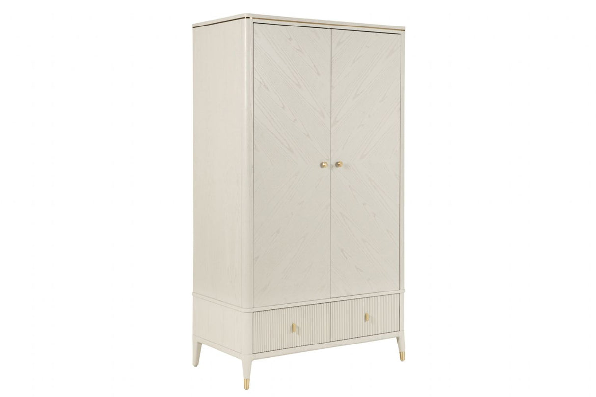 Diletta 2 Door Wardrobe Stone