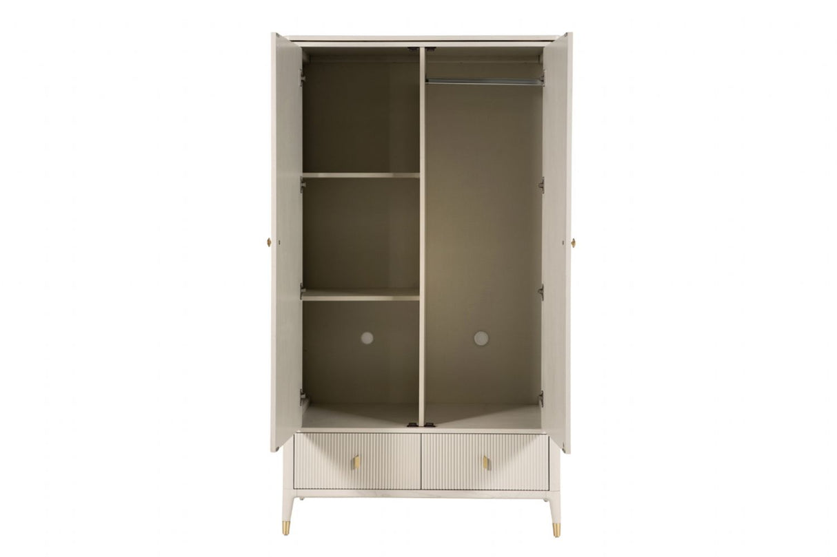 Diletta 2 Door Wardrobe Stone