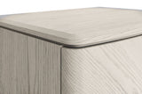 Stone Wooden 2 Drawer Bedside Table with Gold Handles