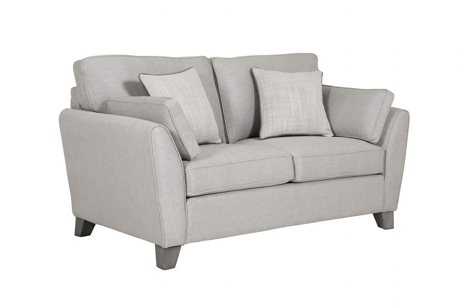 Light Grey Fabric 2 Seater Standard Back Sofa