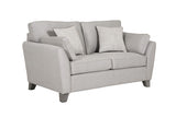Light Grey Fabric 2 Seater Standard Back Sofa
