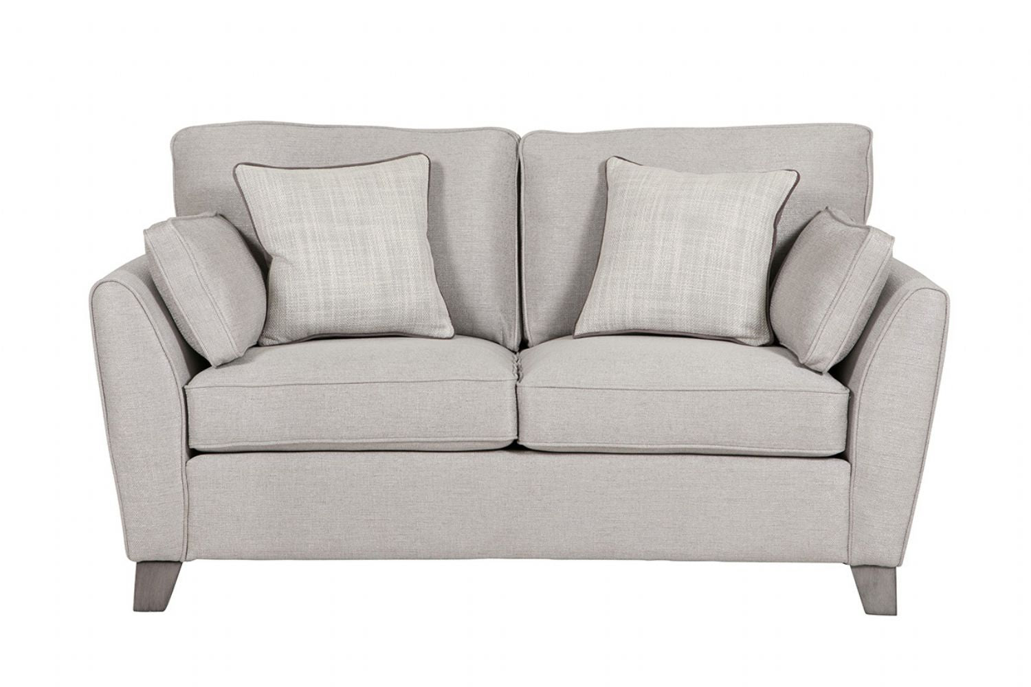 Light Grey Fabric 2 Seater Standard Back Sofa