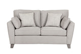 Light Grey Fabric 2 Seater Standard Back Sofa