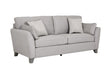 Light Grey Fabric Upholstered 3 Seater Sofa and Limed Oak Legs