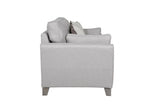 Light Grey Fabric Upholstered 3 Seater Sofa and Limed Oak Legs