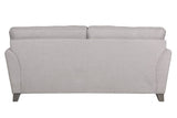 Light Grey Fabric Upholstered 3 Seater Sofa and Limed Oak Legs