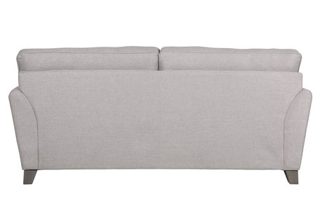 Light Grey Fabric Upholstered 3 Seater Sofa and Limed Oak Legs