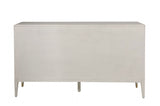 Stone Finish Ribbed Wooden Wide Chest of 7 Drawers