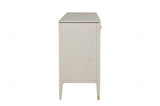 Stone Finish Ribbed Wooden Wide Chest of 7 Drawers