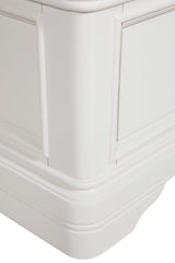 Bone White Painted Wooden Large Cheval Mirror with Drawer