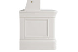Bone White Painted Wooden Large Cheval Mirror with Drawer