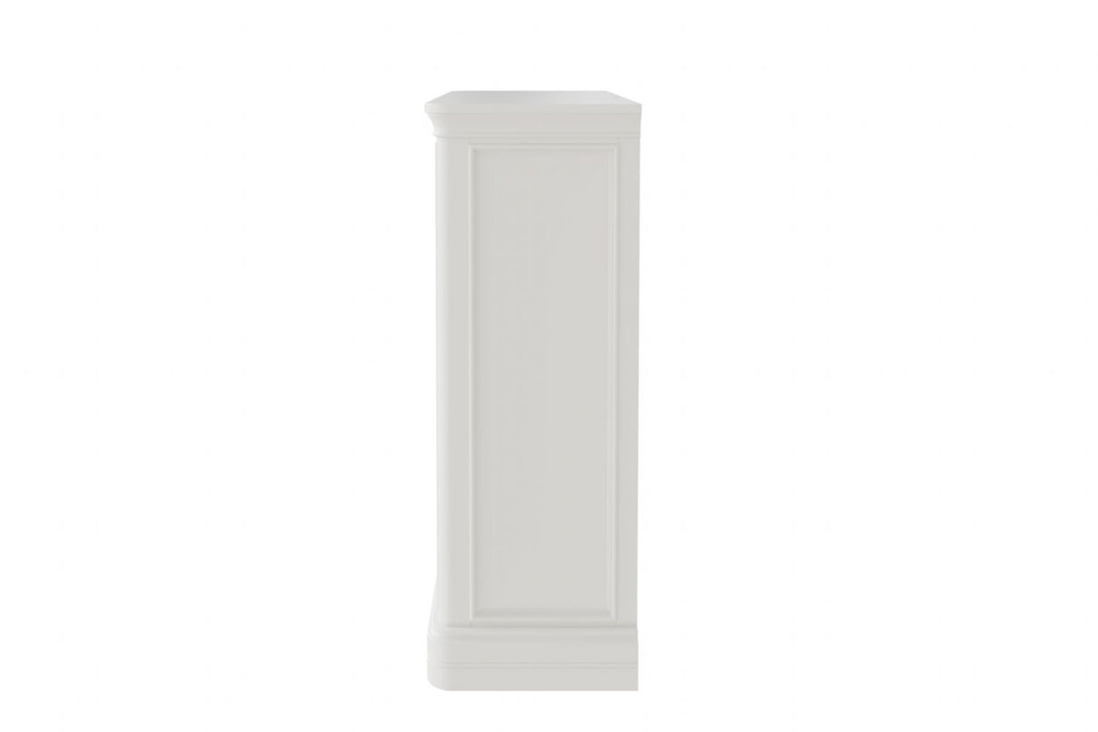 Modern White Wooden Chest of 8 Drawers Pedestal Base