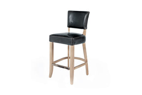 Blue Padded Leather Kitchen Breakfast Bar Chair