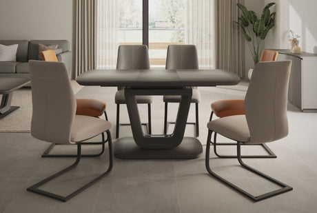 Graphite Grey Extending Dining Table 120 to 160cm