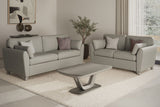 Matt Graphite Grey Finish 110cm Coffee Table Glass Top