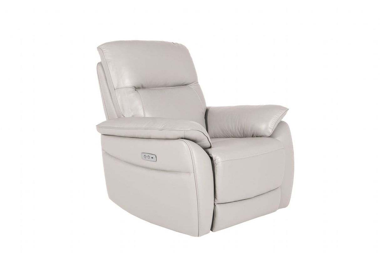 Cashmere Leather Electric Power Recliner Chair