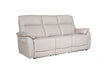 Cashmere Leather 3 Seater Electric Recliner Sofa