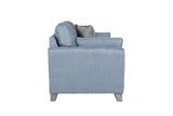Blue Fabric 2 Seater Standard Back Sofa