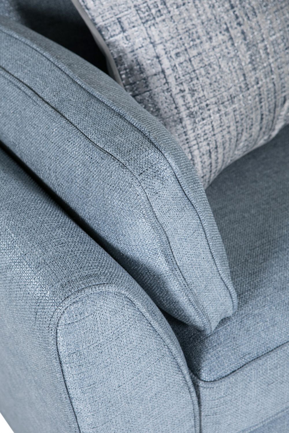 Blue Fabric RHF L Shaped Corner Group Sofa