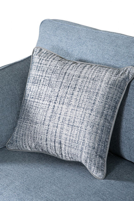 Blue Velvet Fabric Standard Back Occasional Armchair