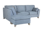 Blue Fabric LHF L Shaped Corner Group Sofa