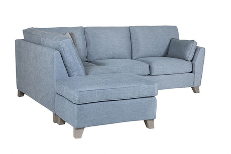 Blue Fabric LHF L Shaped Corner Group Sofa