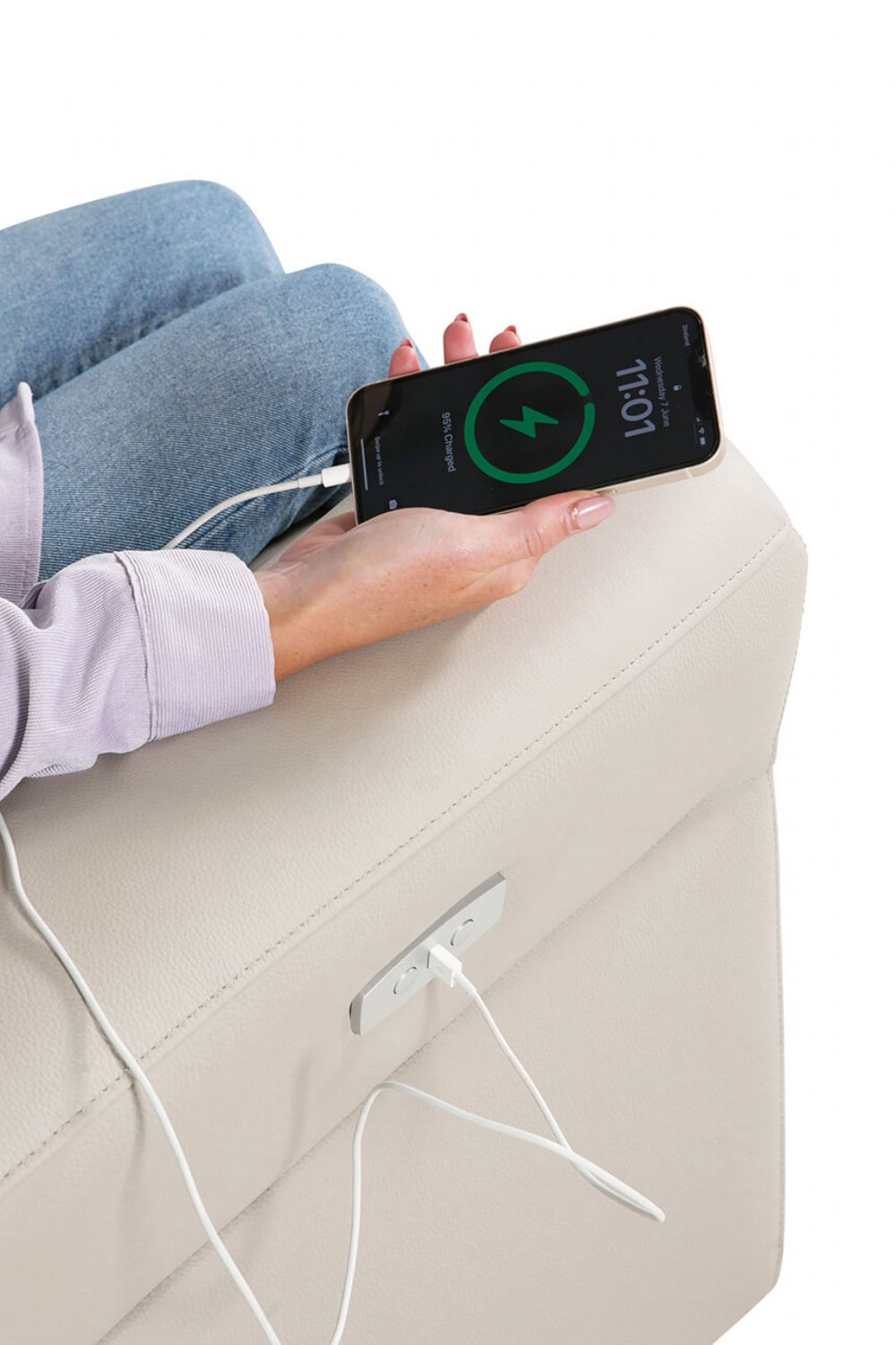 1 Seater Electric recliner Chair Stone