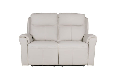Stone Grey Leather Match 2 Seater Electric Reclining Sofa