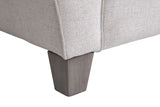 Light Grey Linen Fabric Upholstered Right Hand Facing Corner Sofa