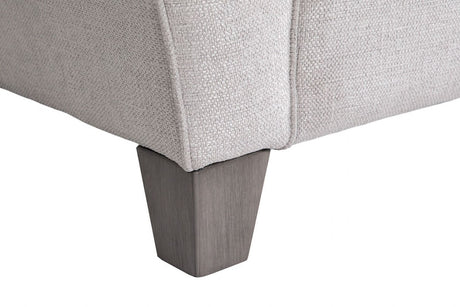 Light Grey Fabric Upholstered Right Hand Facing Corner Sofa