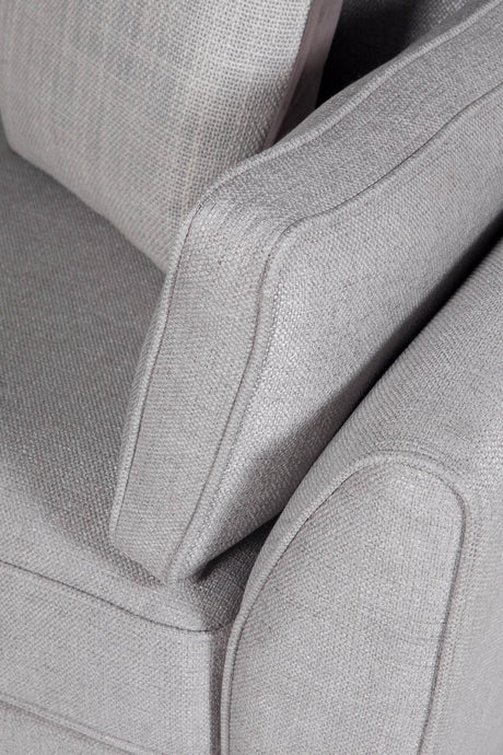 Light Grey Fabric 2 Seater Standard Back Sofa