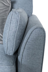 Blue Fabric 2 Seater Standard Back Sofa