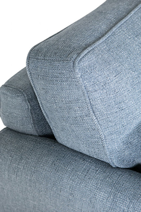 Blue Velvet Fabric Standard Back Occasional Armchair