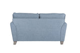 Blue Fabric 2 Seater Standard Back Sofa