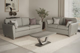 Light Grey Fabric 2 Seater Standard Back Sofa