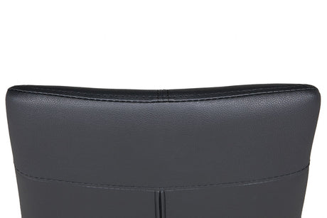 Black Leather Bar Stool Black Metal Cantilever Legs