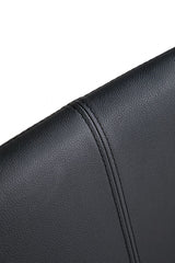 Black Faux Leather Upholstered Cantilever Dining Chair