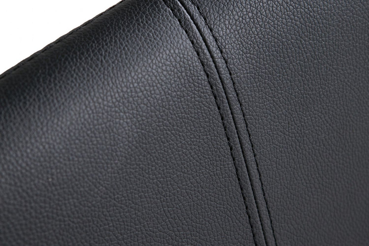Black Faux Leather Upholstered Cantilever Dining Chair