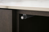 Brown Walnut Large 3 Door Sideboard with Sintered Stone Top