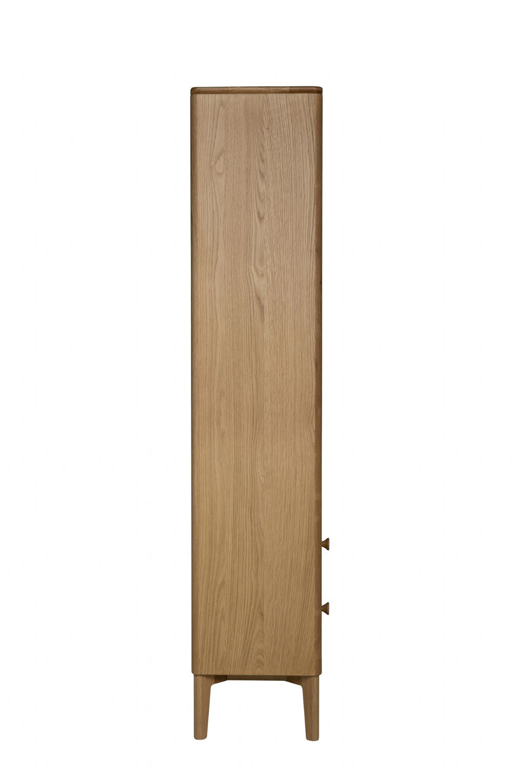 Modern Natural Oak 2 Drawer 3 Shelf Open Storage Unit