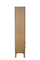 Modern Natural Oak 2 Drawer 3 Shelf Open Storage Unit