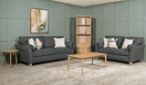Modern Natural Oak 2 Drawer 3 Shelf Open Storage Unit